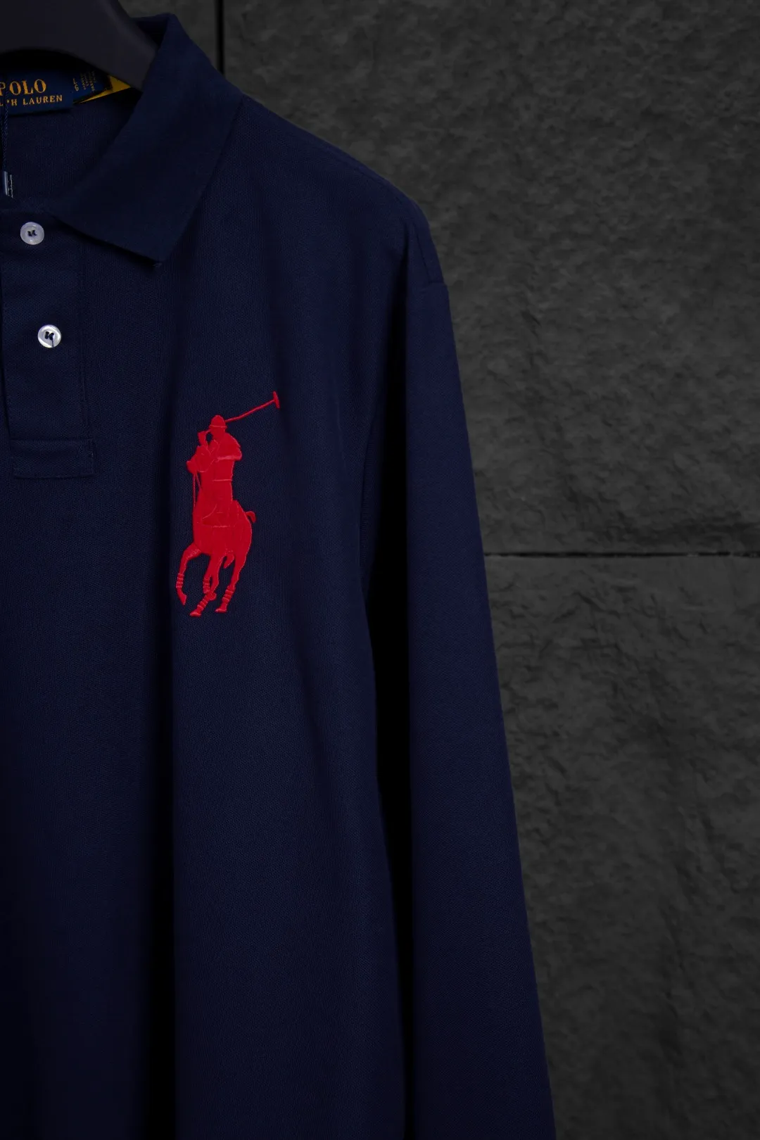 25101# Navy red label actual picture P200